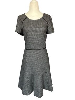 J.Crew Houndstooth Fit and Flare Dress Size 10